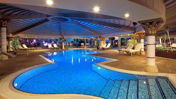 2 indoor pools, seasonal outdoor pool, cabanas (surcharge)