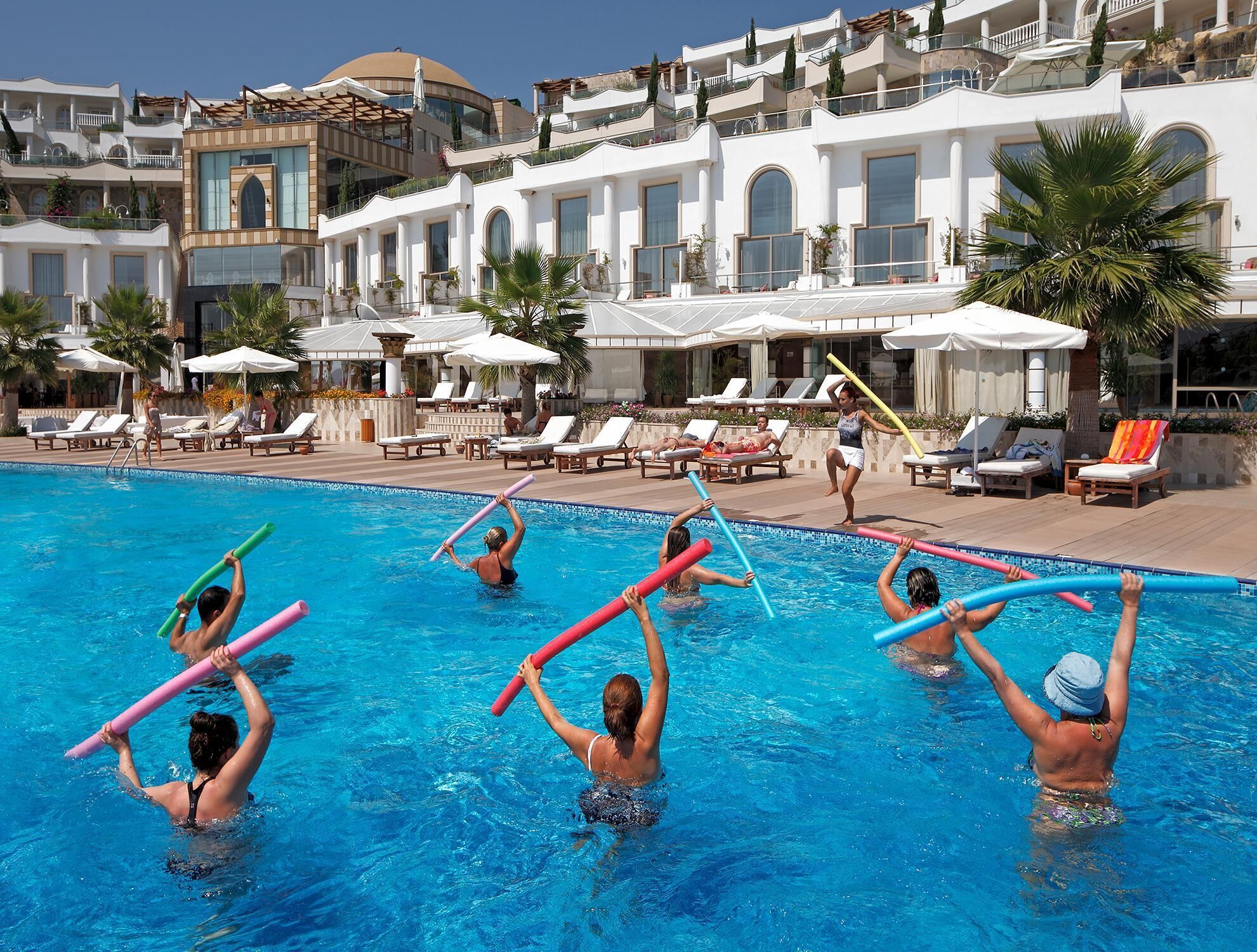 2 indoor pools, seasonal outdoor pool, pool cabanas (surcharge)