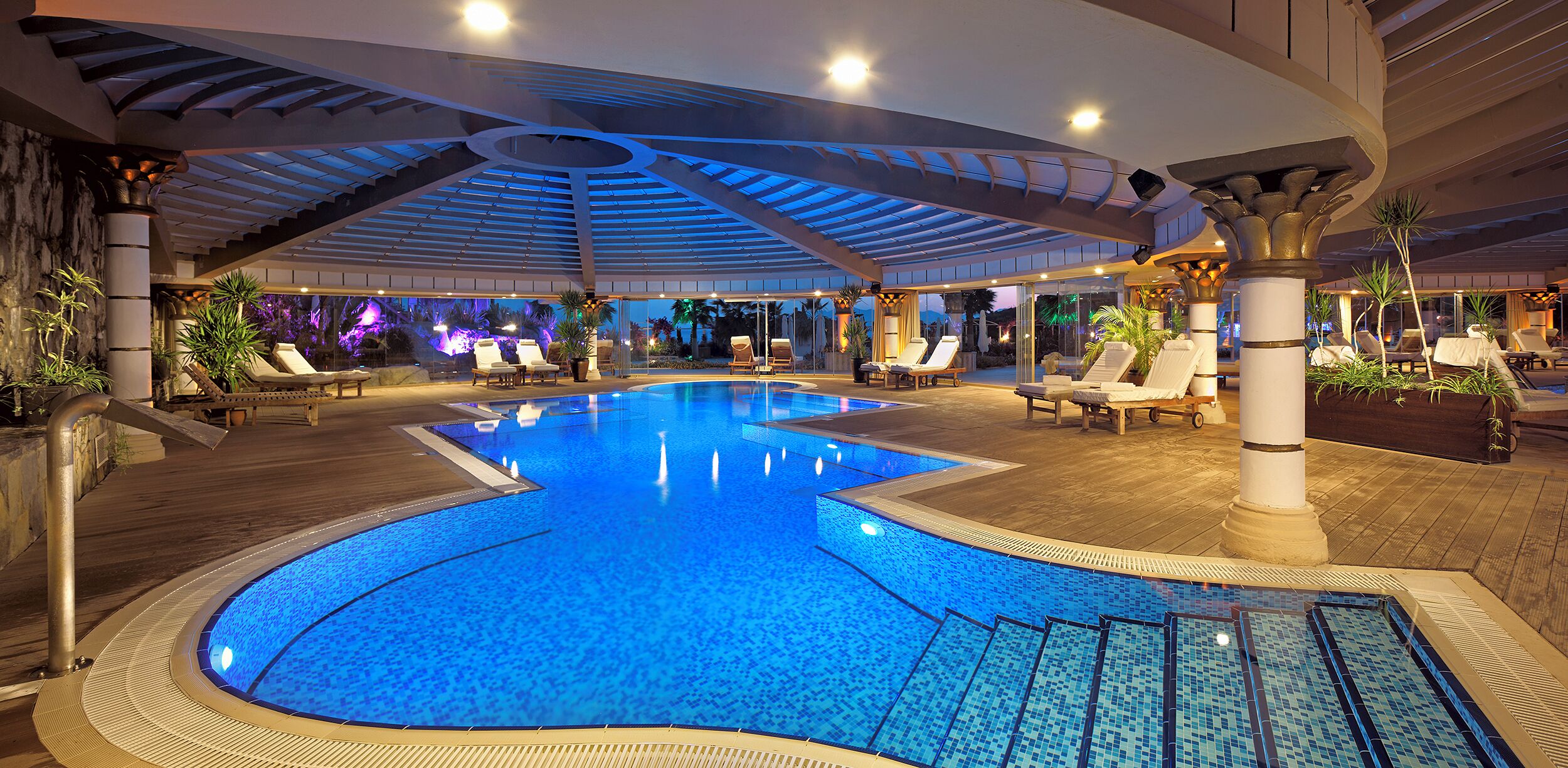2 indoor pools, seasonal outdoor pool, cabanas (surcharge)