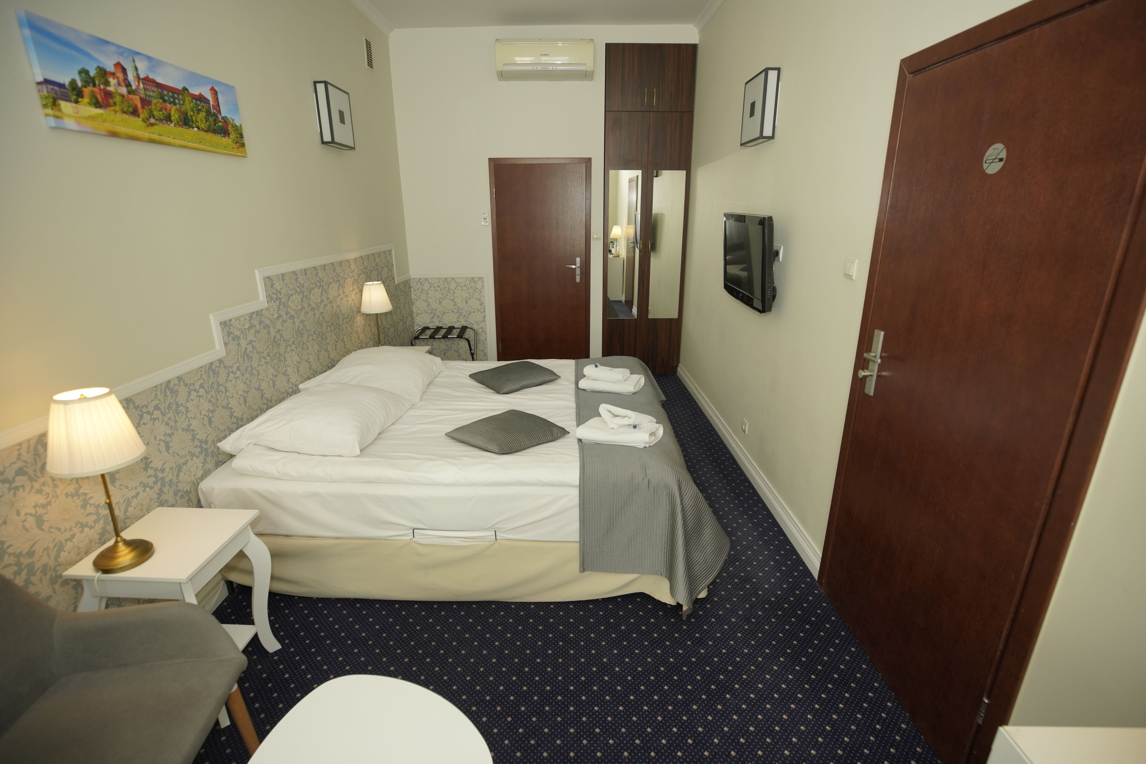 double room | in-room safe, desk, blackout curtains, iron/ironing board