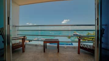 Deluxe Double Room, 2 Double Beds, Bay View | Premium bedding, minibar, in-room safe, individually decorated