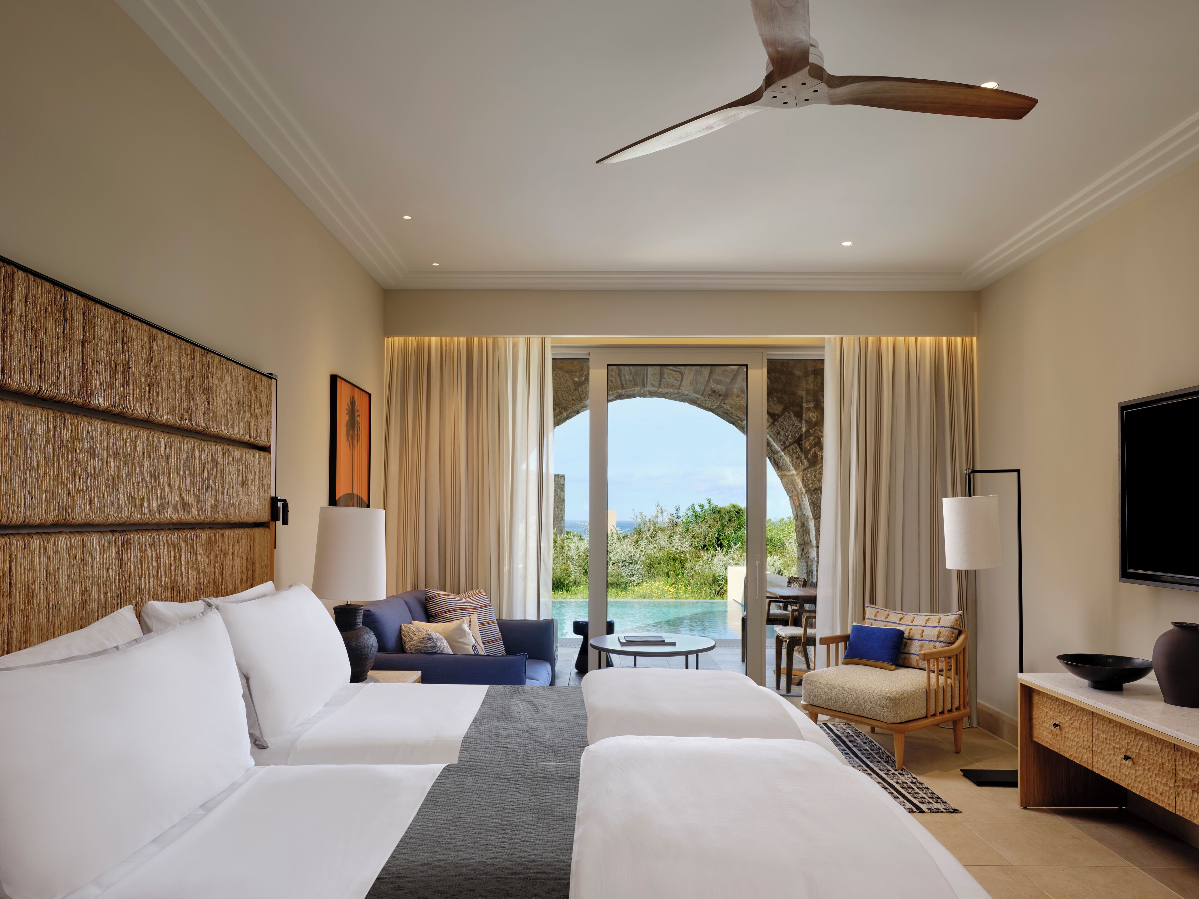 room, 2 single beds, non smoking, garden view (private pool) | garden view