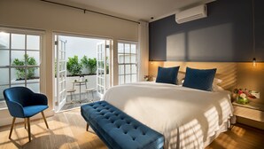 Habitació de luxe | 1 dormitori, roba de llit d'alta qualitat i minibar 