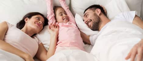 Two double beds nonsmoking | Iron/ironing board, free WiFi, bed sheets