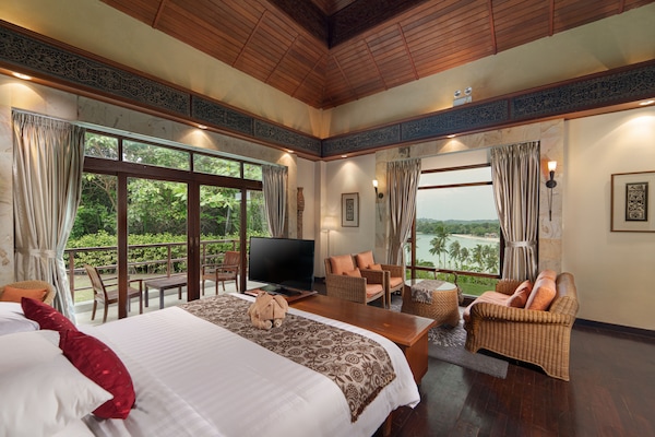Vila, 4 kamar tidur, pemandangan laut | 2 kamar tidur, seprai premium, minibar, dan brankas