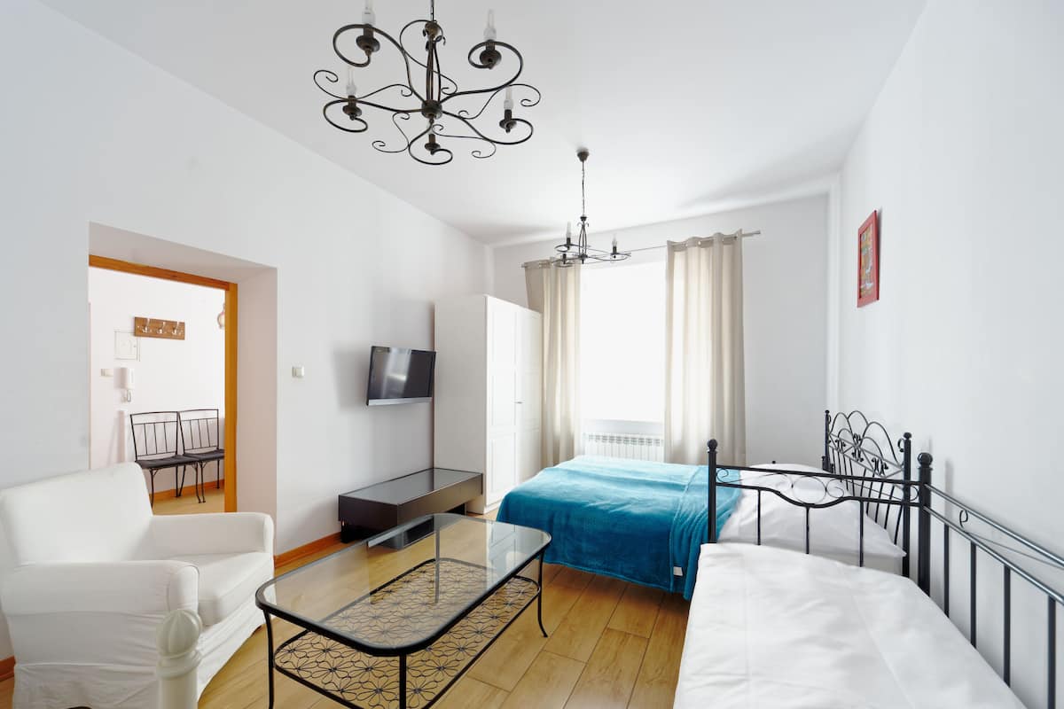 Estudio, 1 habitación, vista a la ciudad (3) | 1 habitación, decoración personalizada y tabla de planchar con plancha