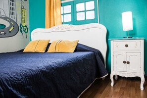 Blackout curtains, iron/ironing board, free WiFi, bed sheets