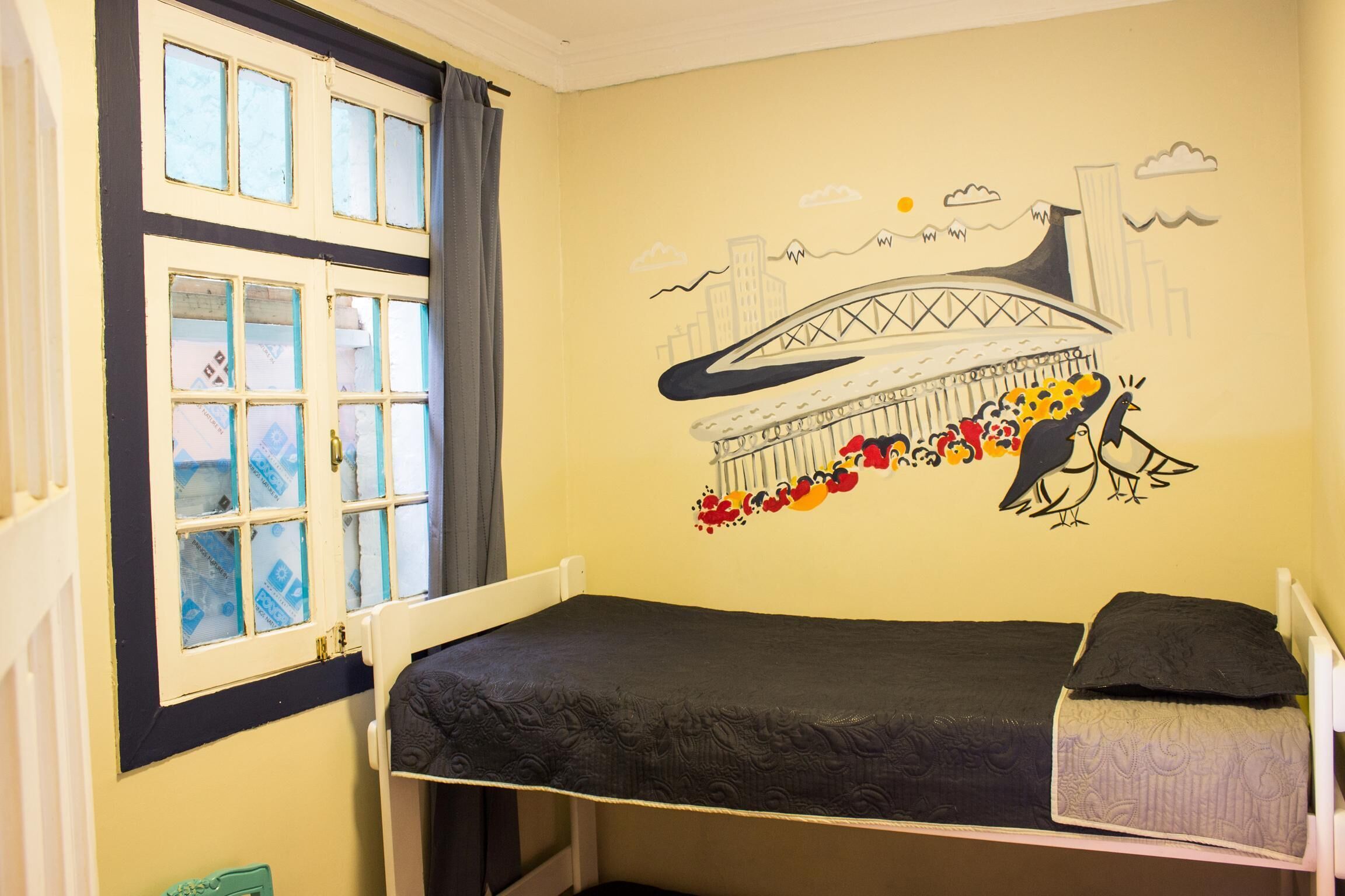 Blackout curtains, iron/ironing board, free WiFi, bed sheets