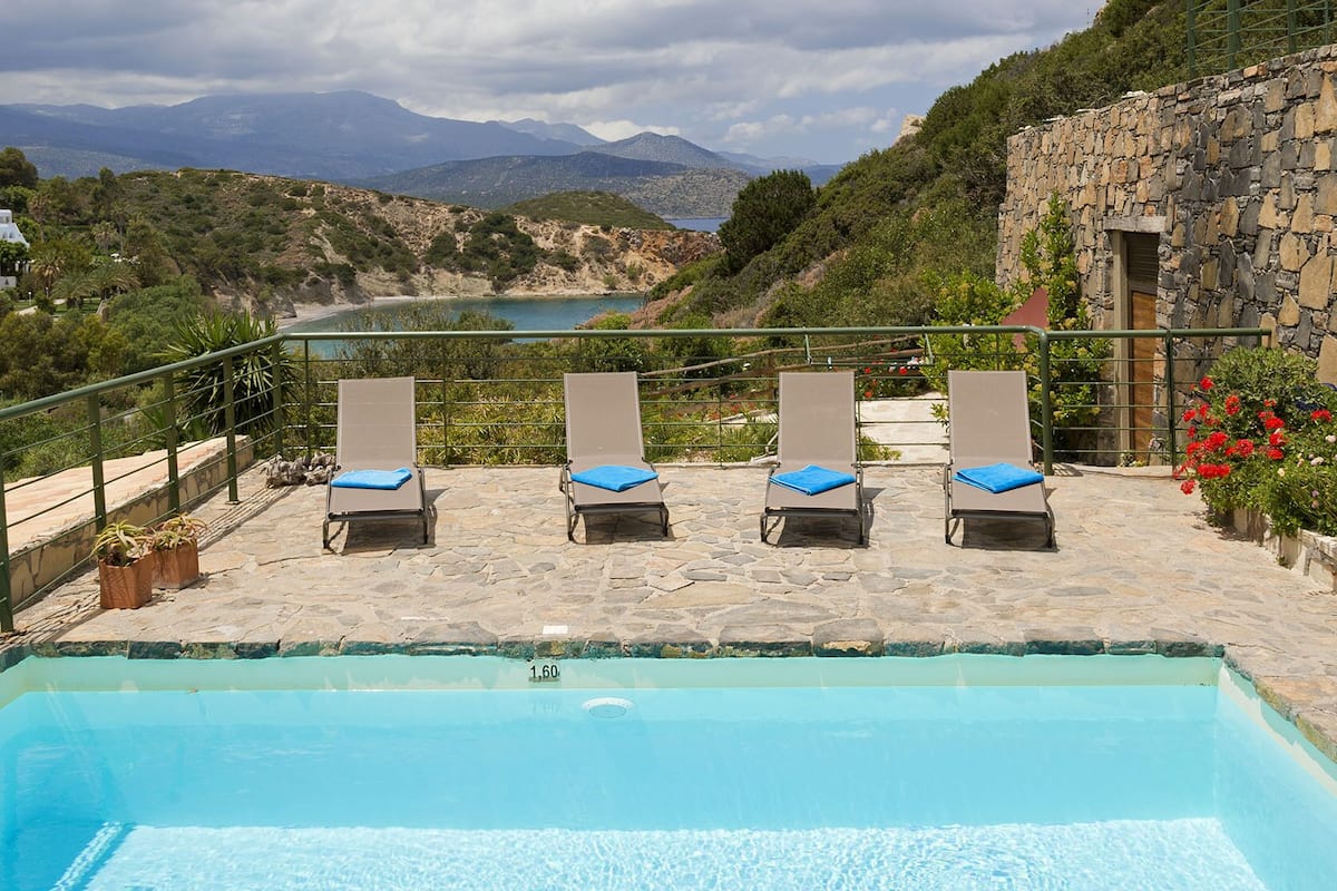 Villa - 2 sovrum - privat pool - utsikt mot havsviken | Terrass/Patio