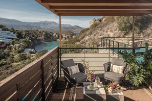 Villa, 3 chambres, piscine privée, vue mer | Terrasse/Patio