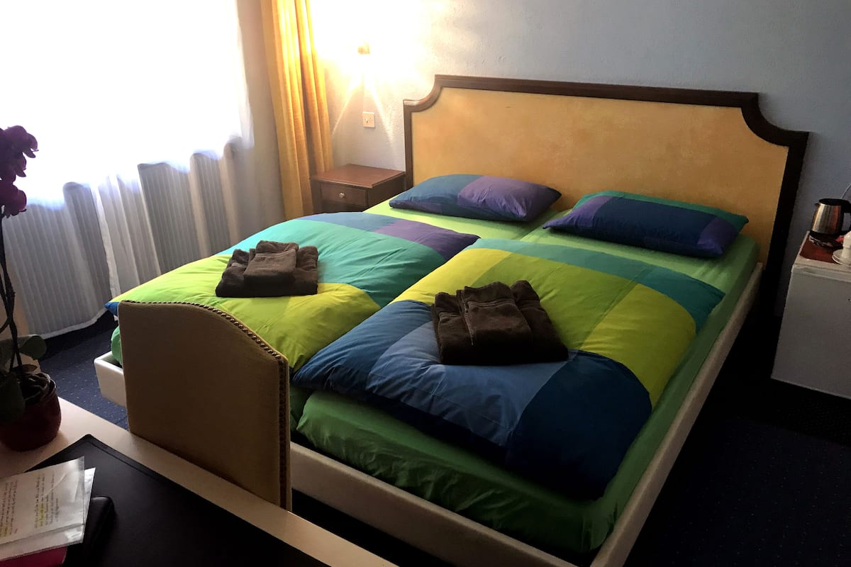 standard double room, mountain view | frette italian sheets, premium bedding, select comfort beds