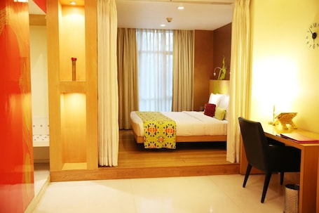 Ropa de cama de alta calidad y minibar