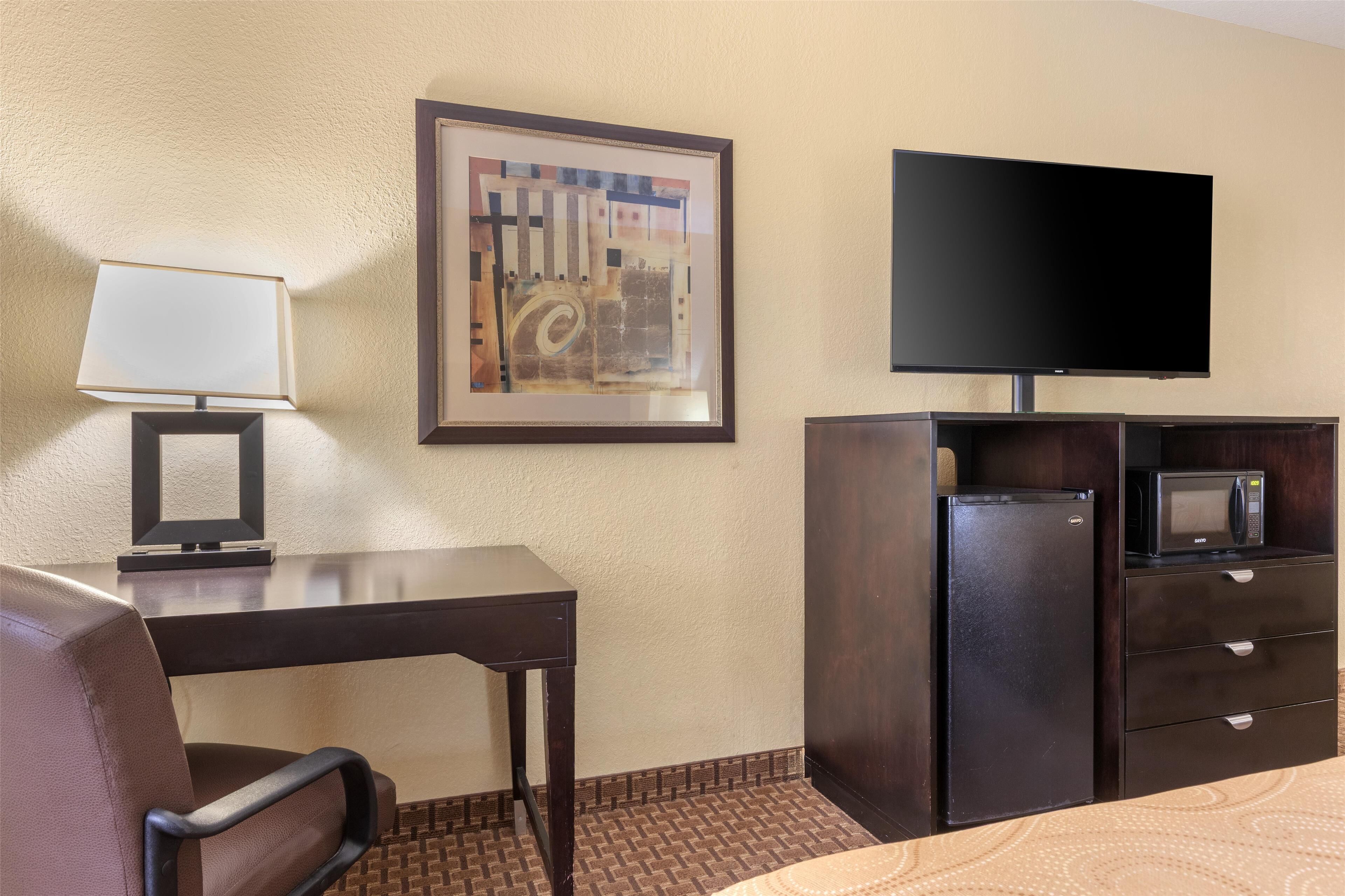 standard room, 2 queen beds, accessible, refrigerator & microwave | pillow-top beds, in-room safe, desk, laptop workspace