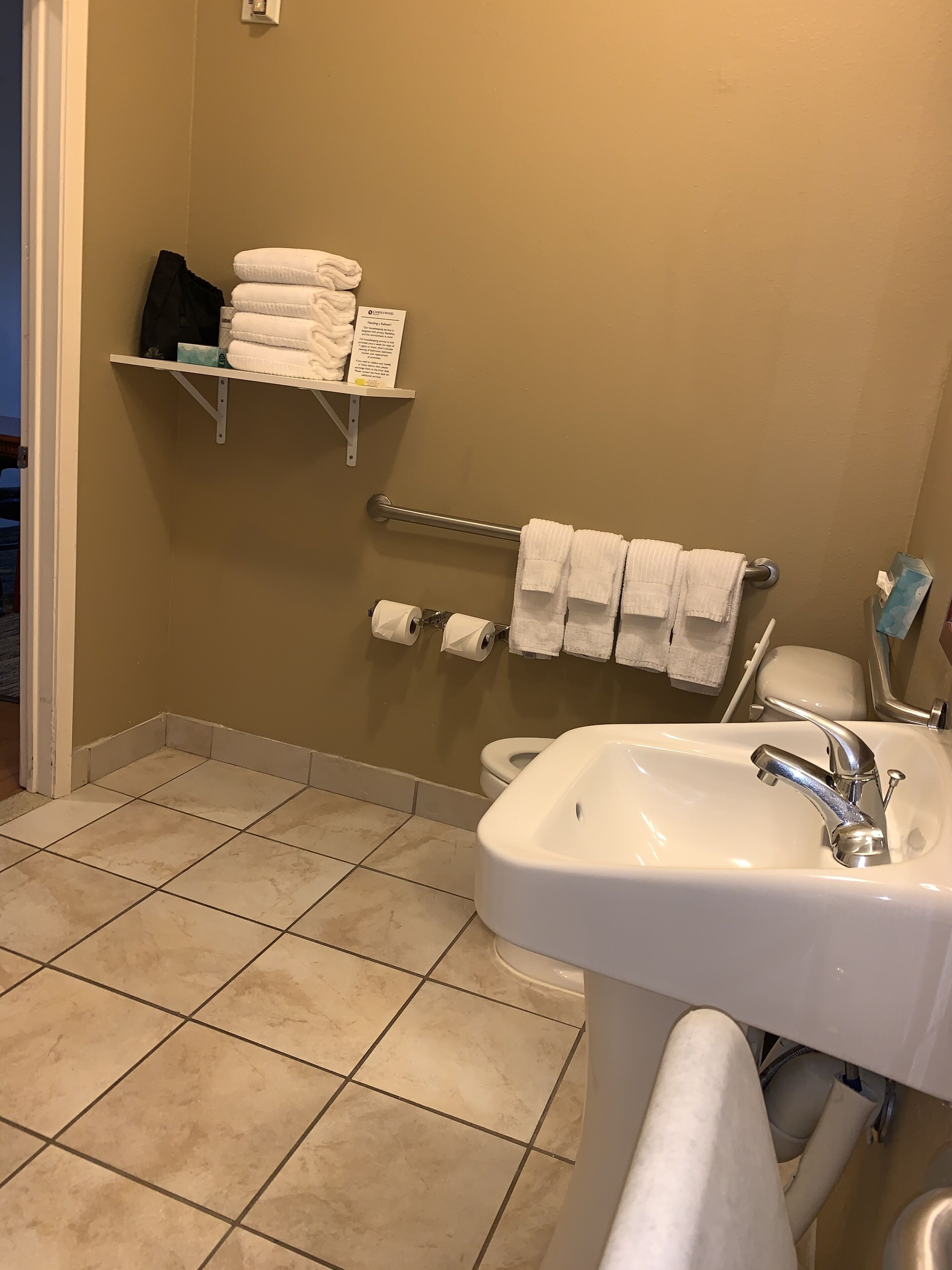 studio suite, 1 king bed, accessible | bathroom sink
