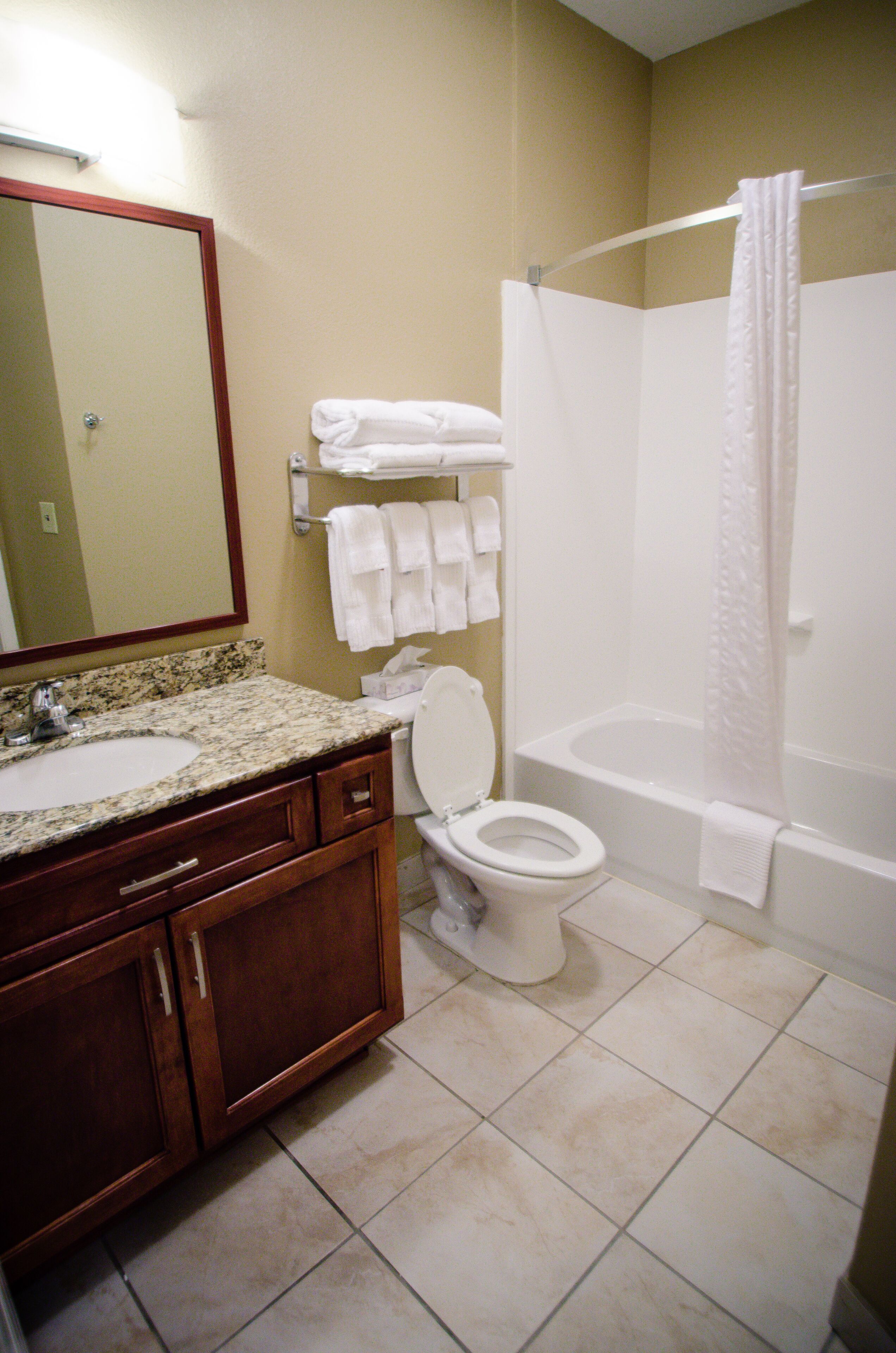 free toiletries, hair dryer, towels