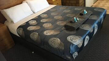 Premium bedding, down duvets, individually decorated