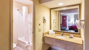 Hair dryer, towels