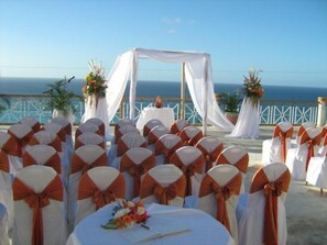 Zona para bodas al aire libre