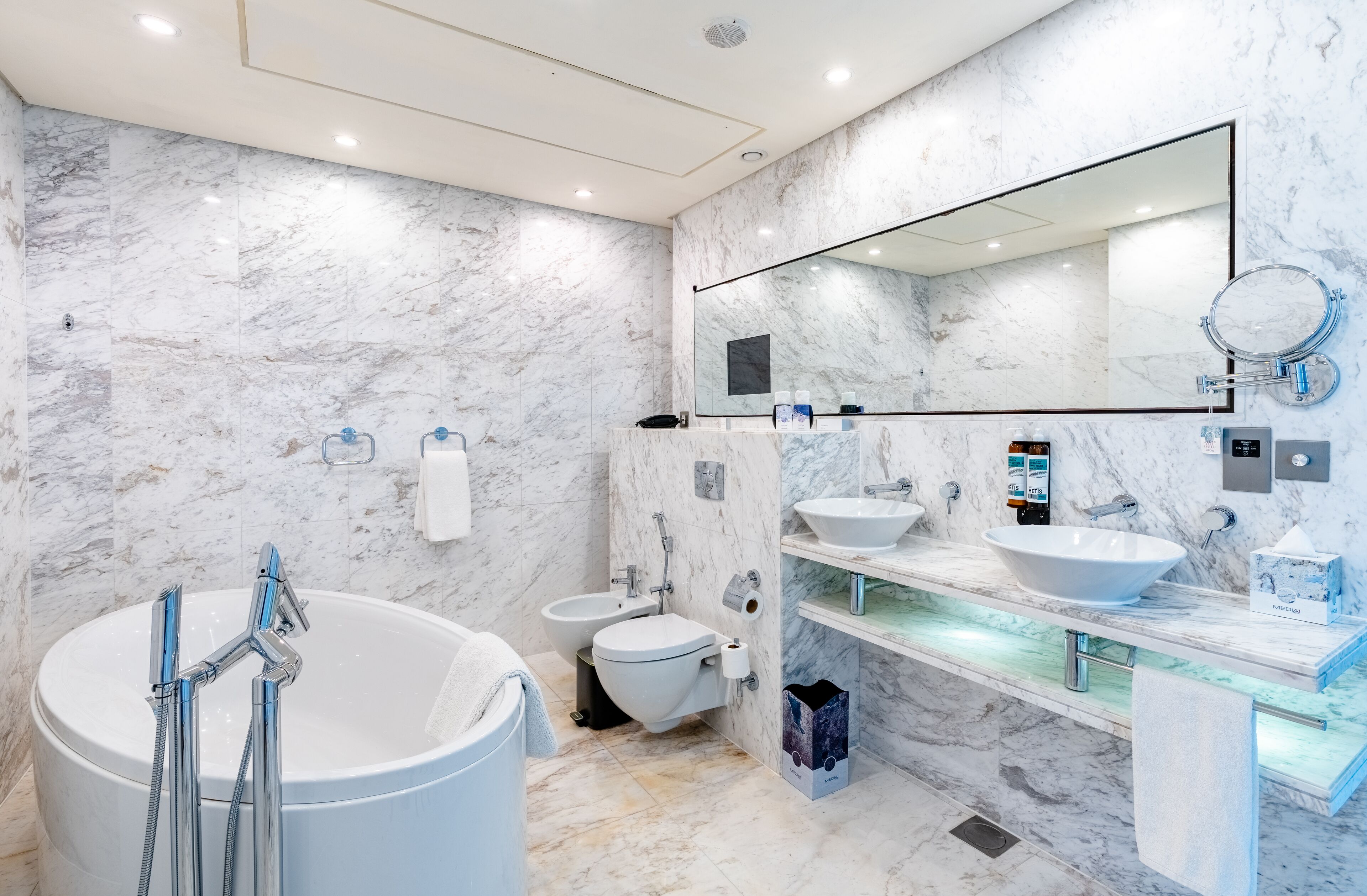 suite, 1 queen bed (chill out) | bathroom | rainfall showerhead, designer toiletries, hair dryer, bathrobes