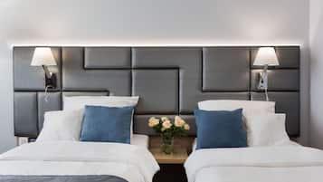 In-room safe, desk, laptop workspace, soundproofing