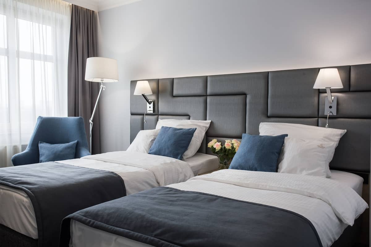 In-room safe, desk, laptop workspace, soundproofing