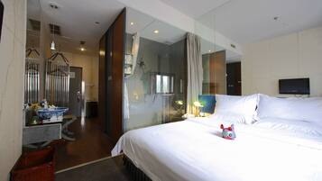 In-room safe, desk, blackout curtains, iron/ironing board