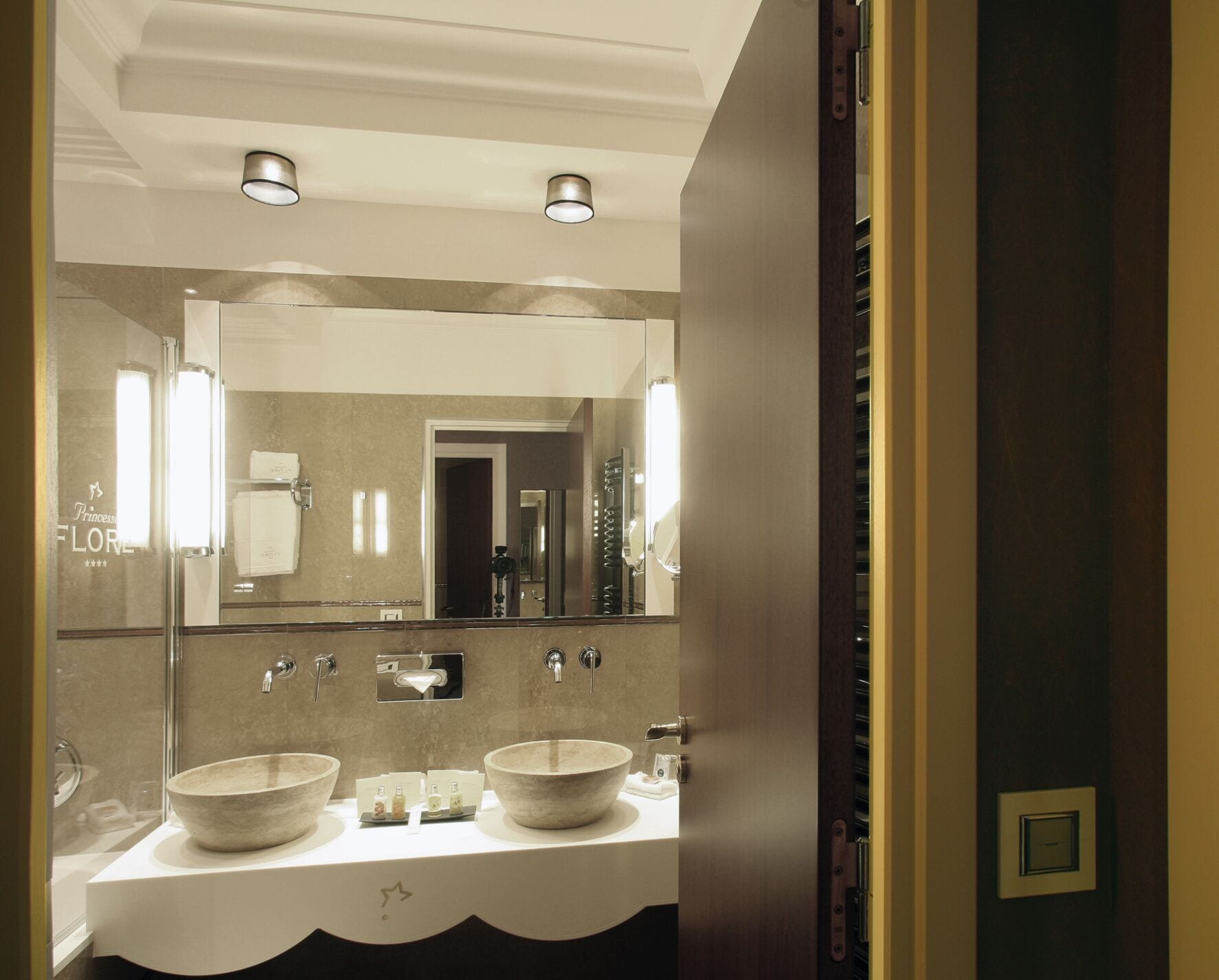 free toiletries, hair dryer, bathrobes, slippers