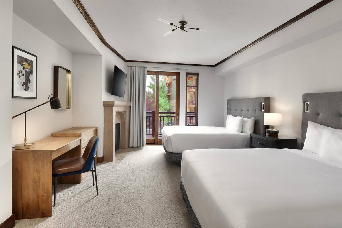 Deluxe Room, 2 Queen Beds, Balcony | Premium bedding, pillow-top beds, in-room safe, desk