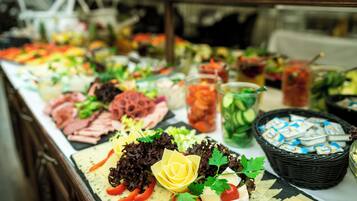 Daily buffet breakfast (EUR 24.50 per person)