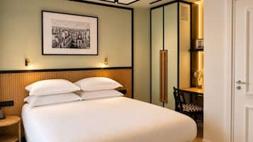 Ropa de cama de alta calidad y minibar