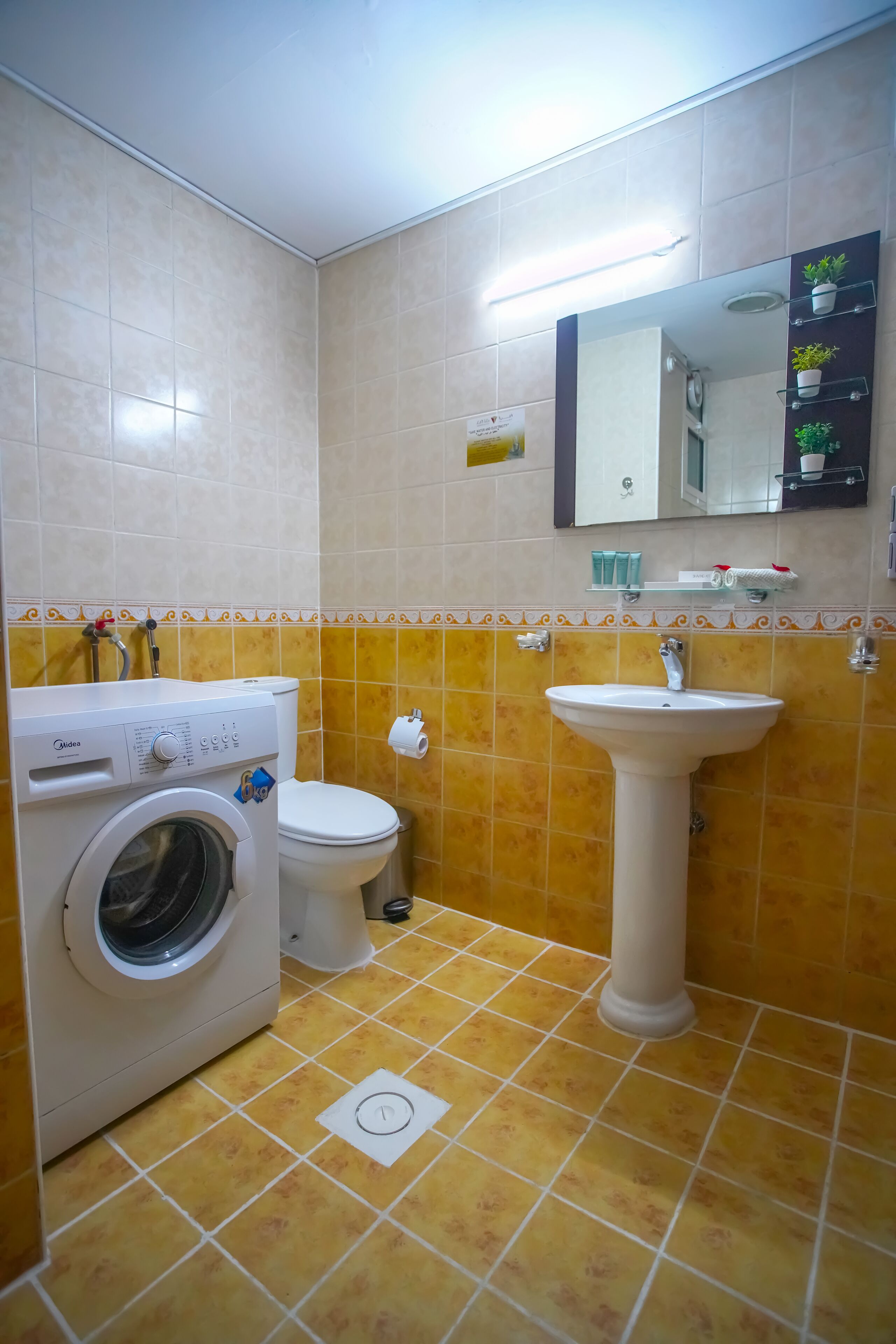 hair dryer, slippers, towels