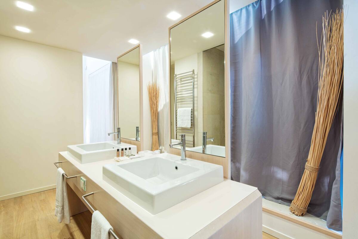 free toiletries, hair dryer, bathrobes, slippers