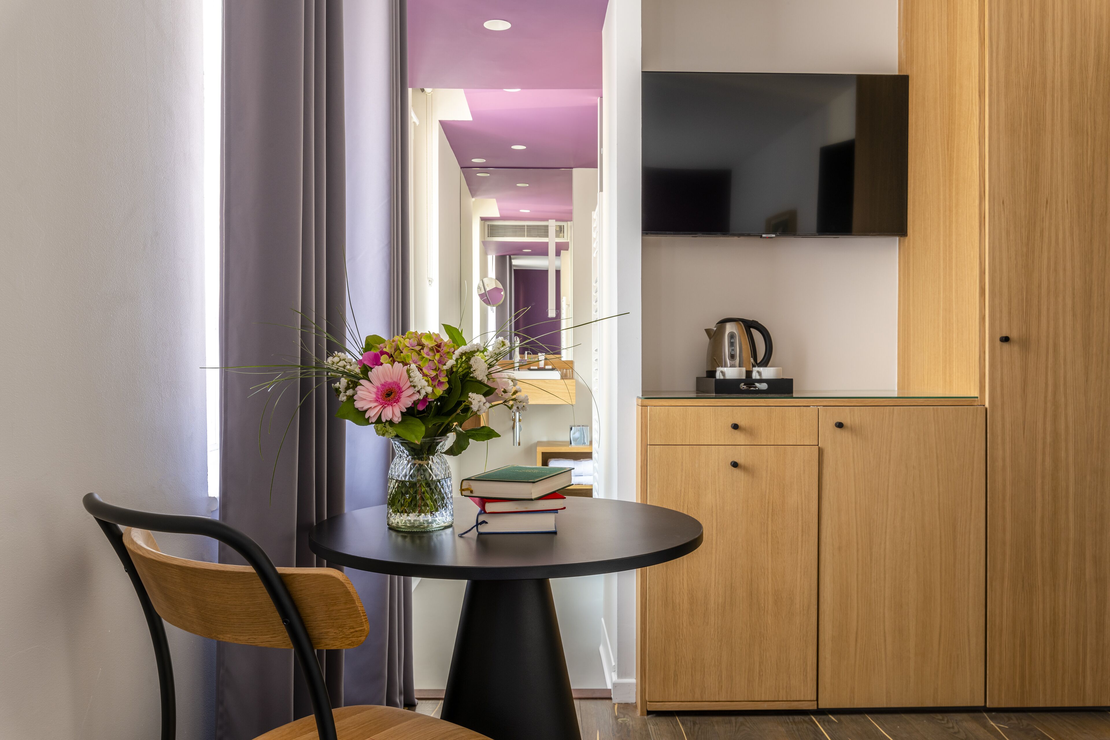 classic room | premium bedding, desk, blackout curtains, soundproofing