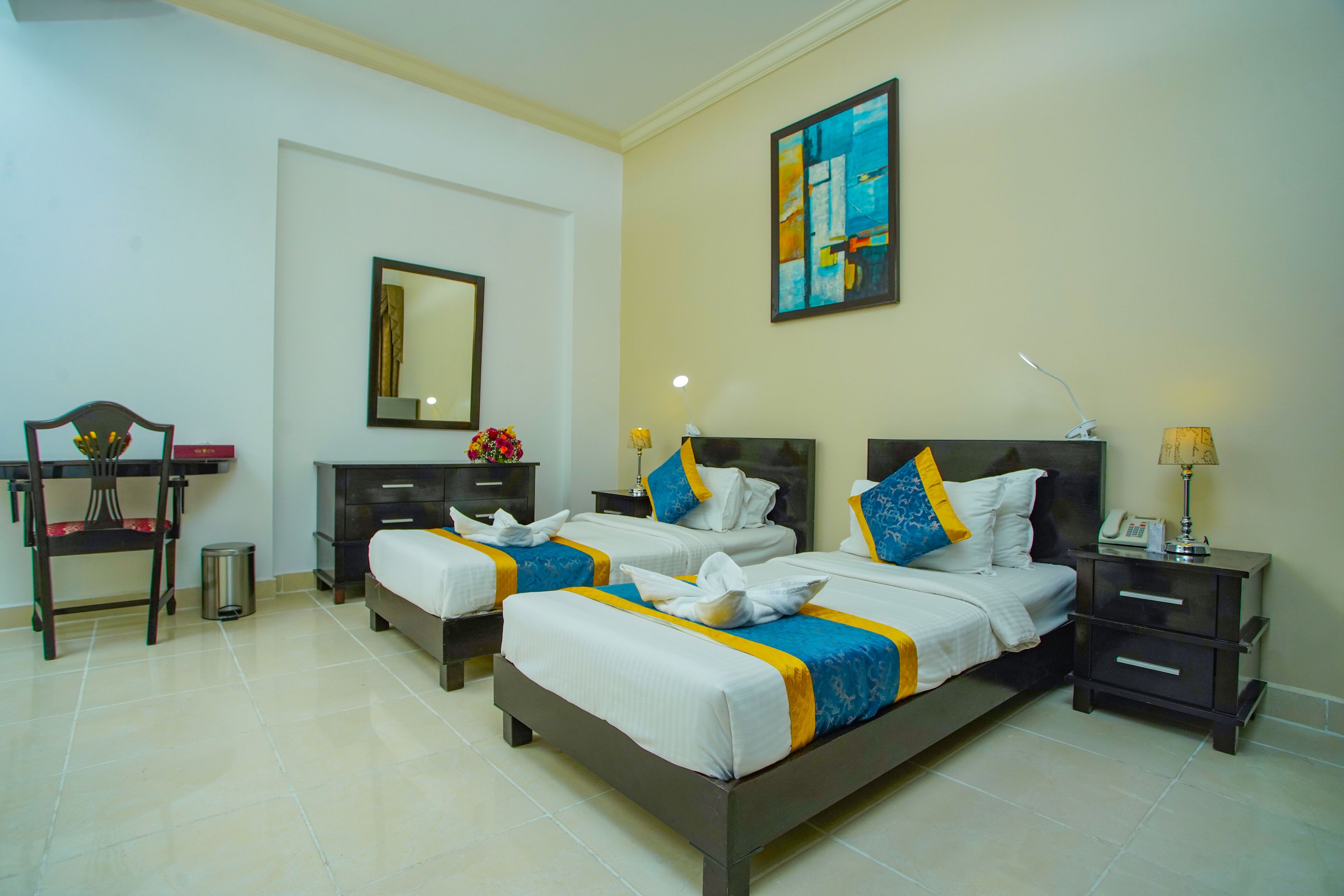 Quarto casal ou duplo standard, 1 quarto | Frigobar, cofres nos quartos, escrivaninha