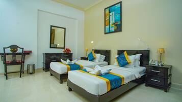 Quarto casal ou duplo standard, 1 quarto | Frigobar, cofres nos quartos, escrivaninha