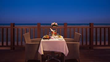 Outdoor banquet area