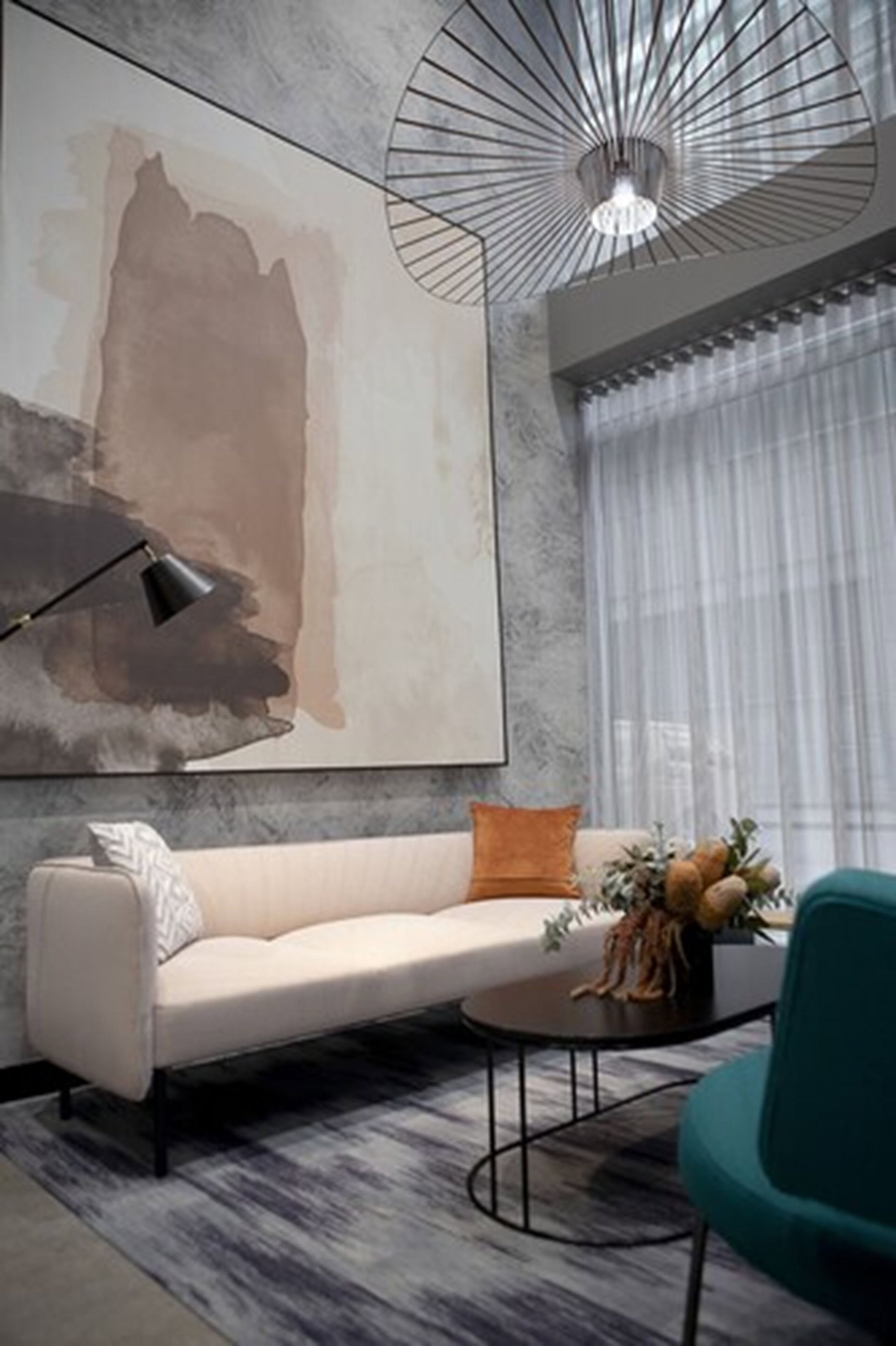 Siddeområde i lobbyen