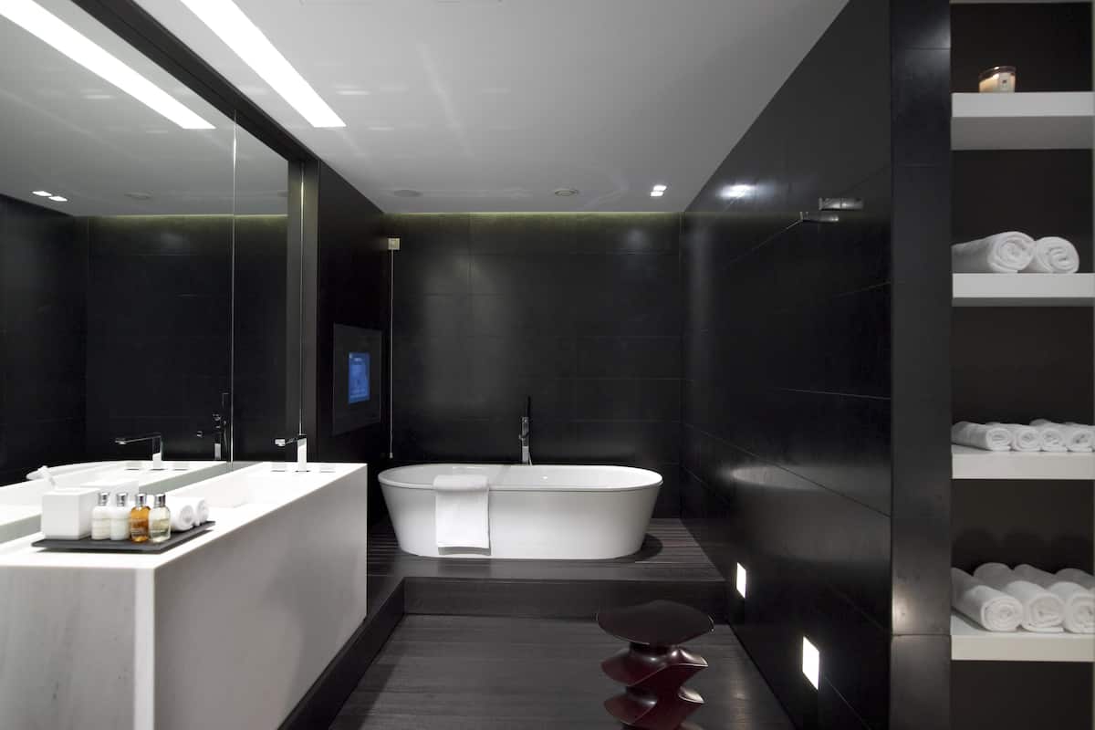 free toiletries, hair dryer, bathrobes, slippers