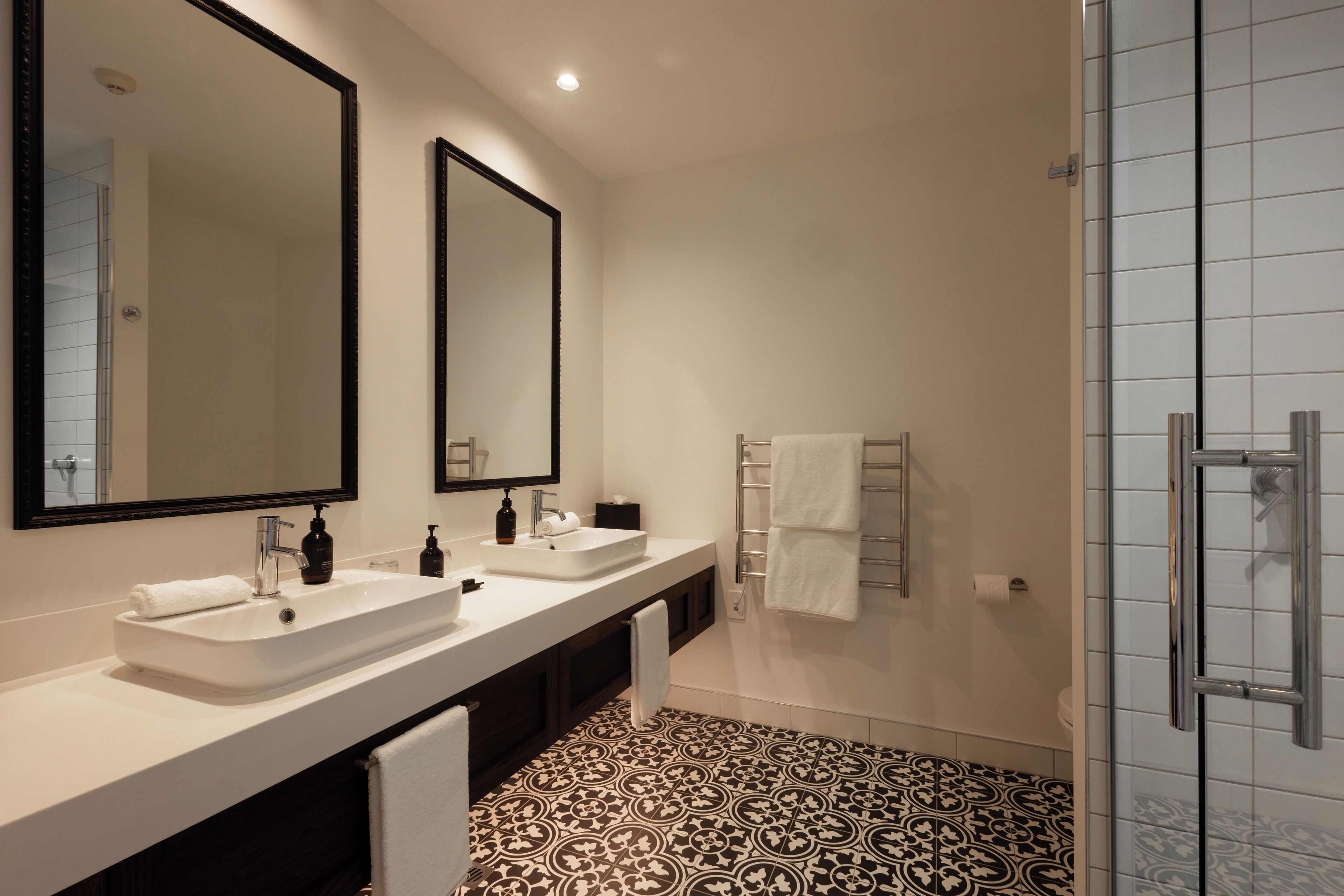 premium room | bathroom | shower, rainfall showerhead, free toiletries, hair dryer