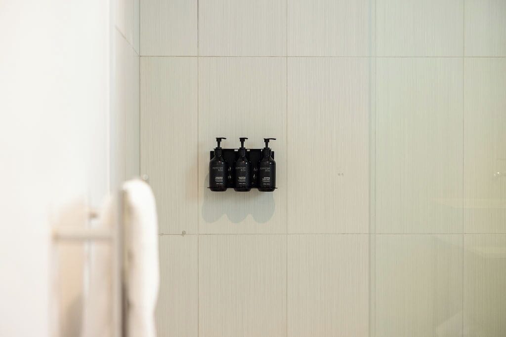 superior room | bathroom | shower, rainfall showerhead, free toiletries, hair dryer