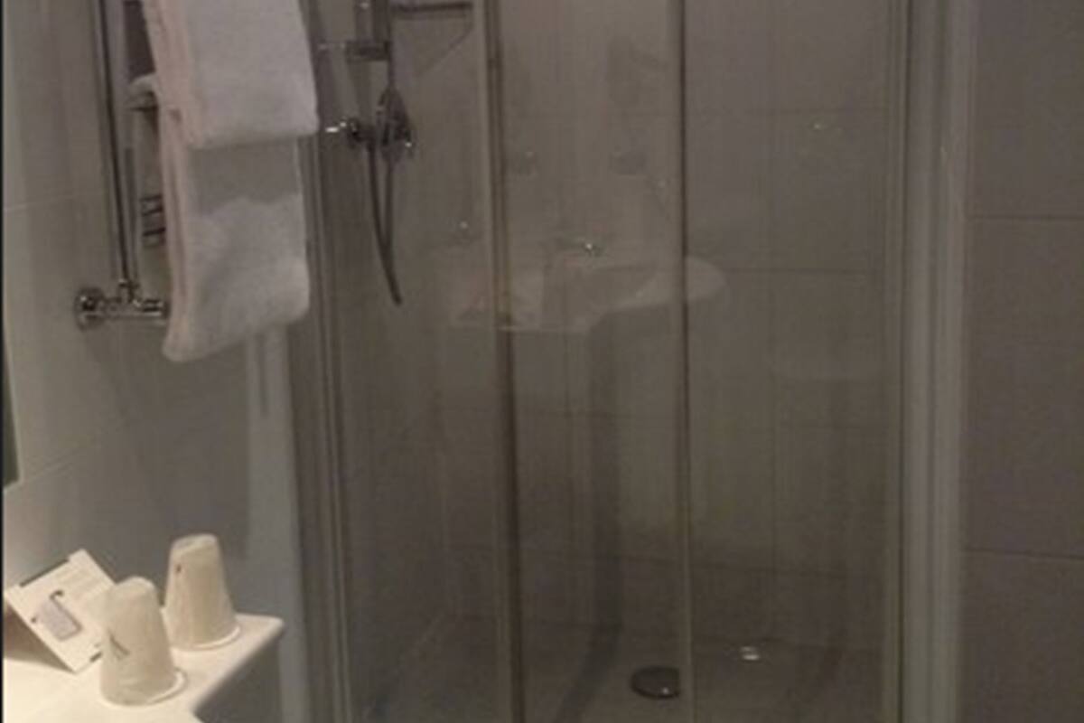 free toiletries, hair dryer, bidet, towels