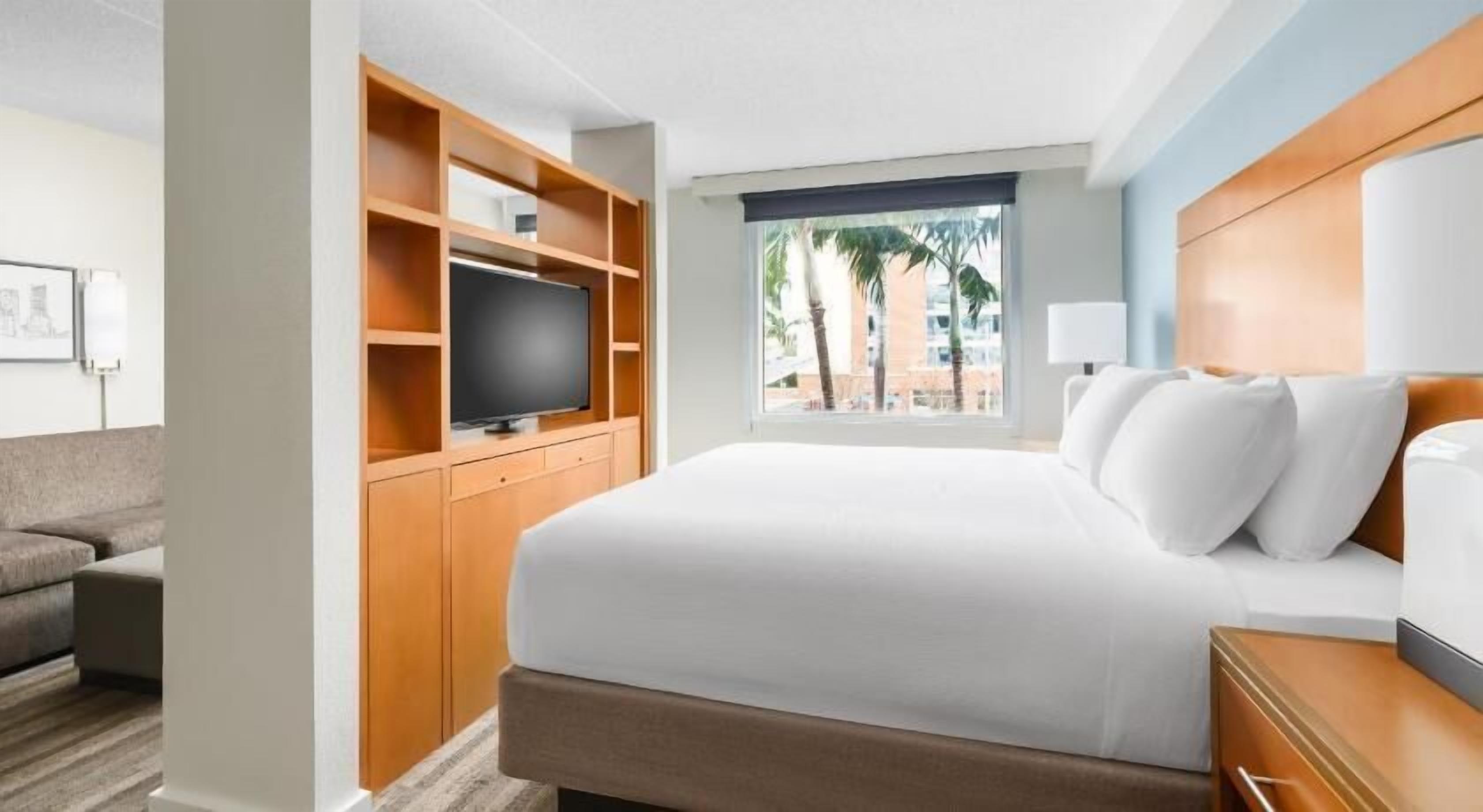 In-room safe, desk, laptop workspace, blackout curtains