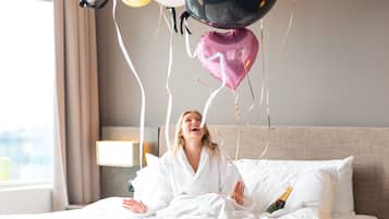 Premium bedding, minibar, in-room safe, desk