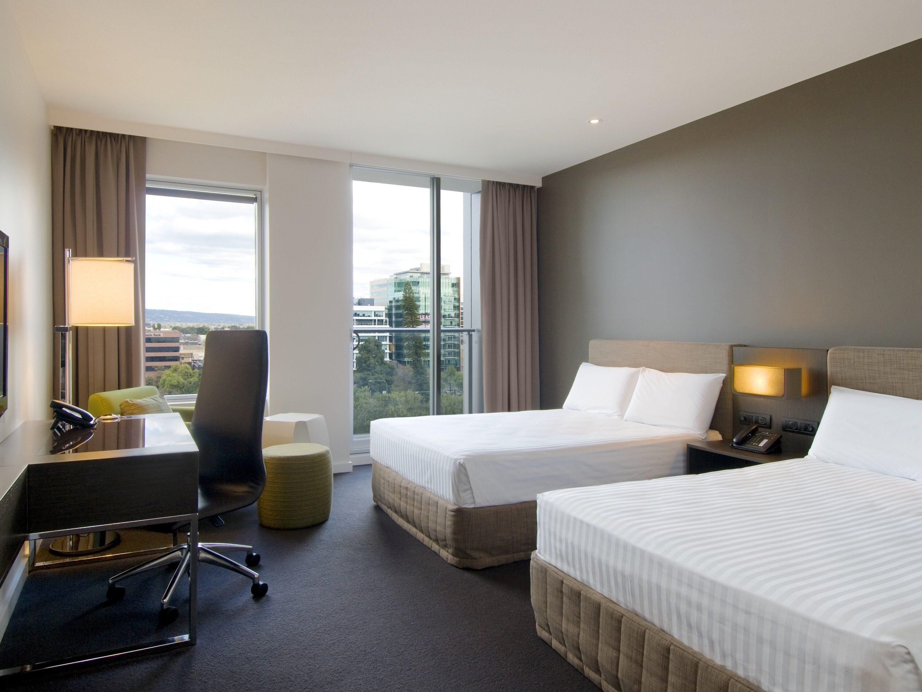Deluxe Double Room, 2 Double Beds, Balcony, Park View (Premium) | Premium bedding, minibar, in-room safe, desk