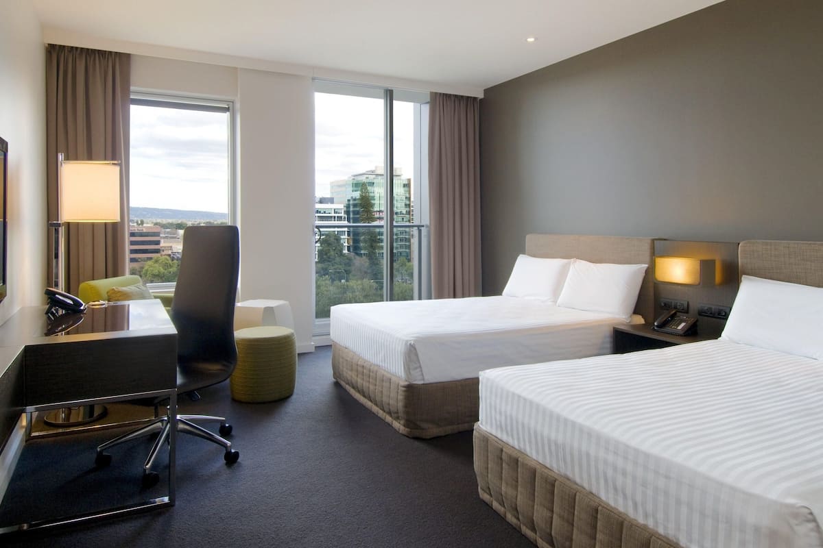 Deluxe-Doppelzimmer, 2 Doppelbetten, Balkon, Parkblick (Premium)