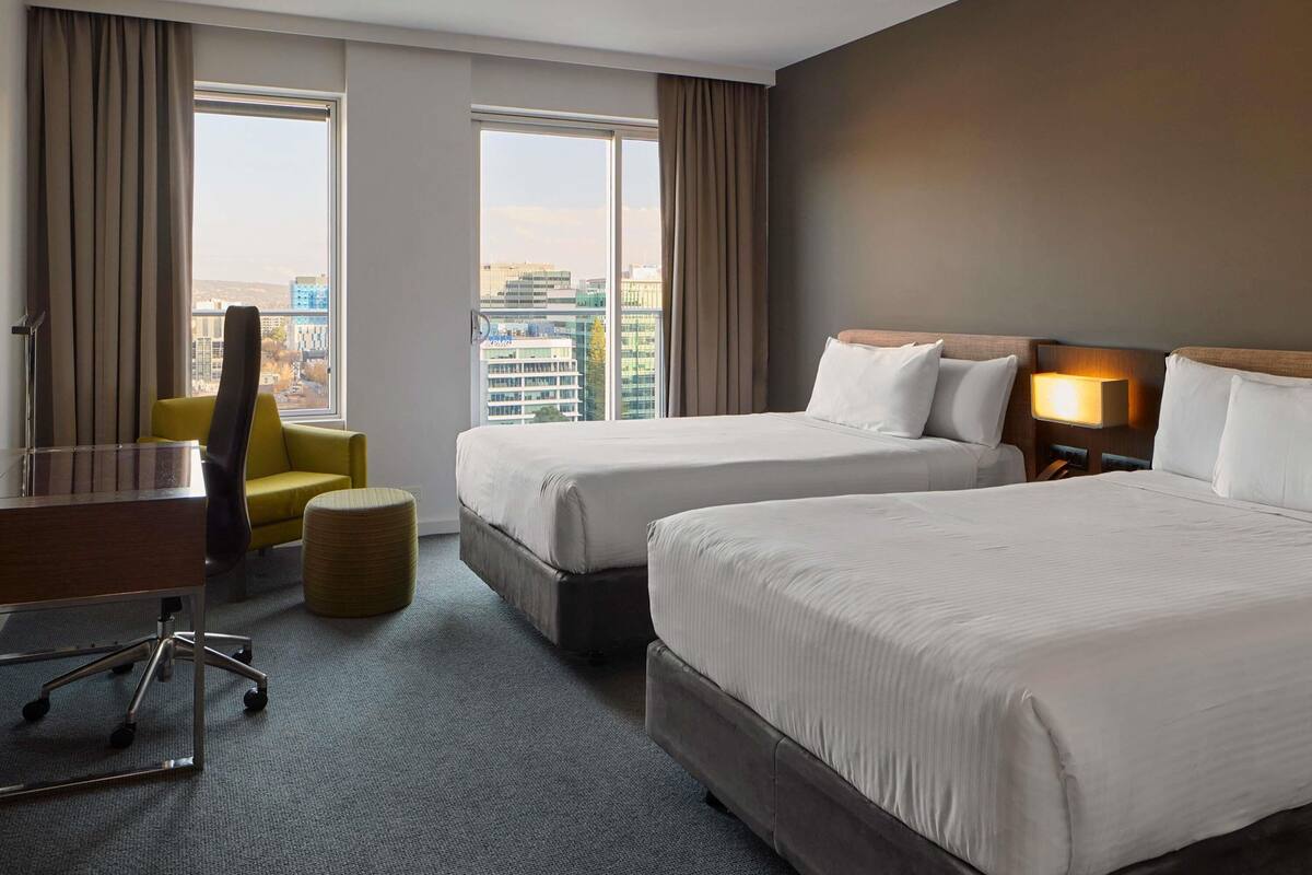 Deluxe Double Room, 2 Double Beds, Balcony, Park View (Premium) | Premium bedding, minibar, in-room safe, desk