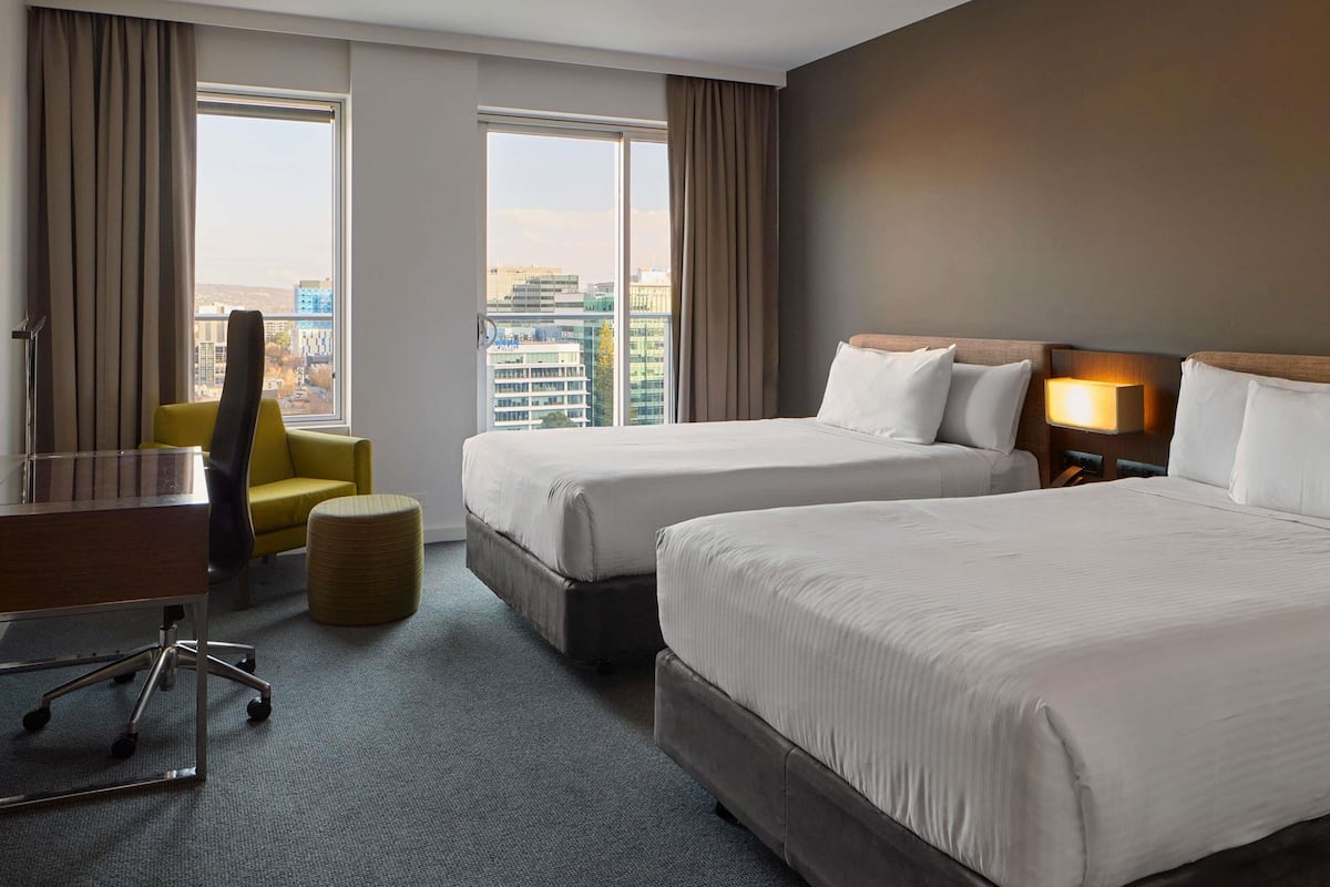 Deluxe Double Room, 2 Double Beds, Balcony, Park View (Premium) | Premium bedding, minibar, in-room safe, desk