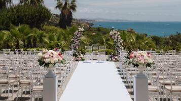 Outdoor wedding area