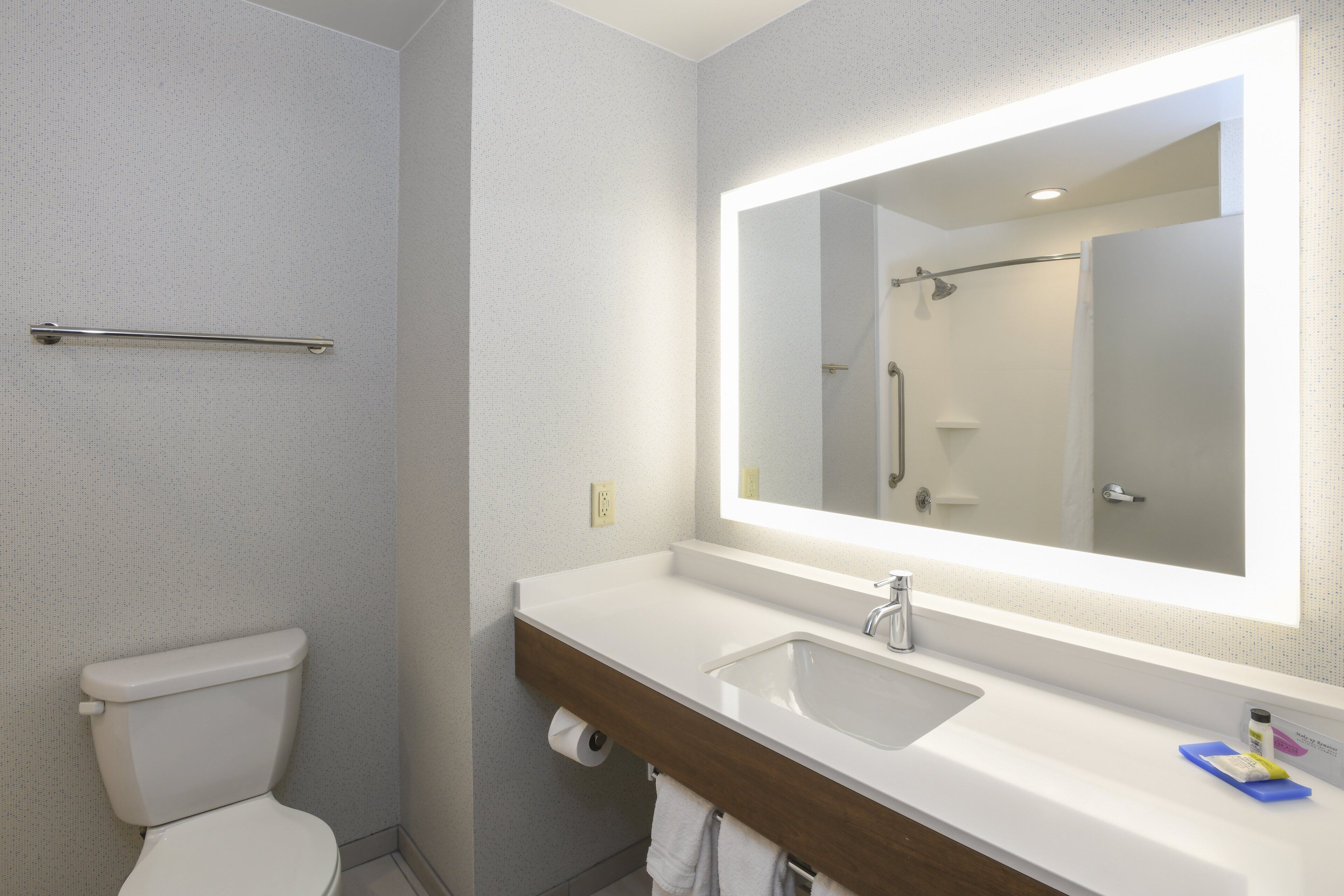 free toiletries, hair dryer, towels, soap