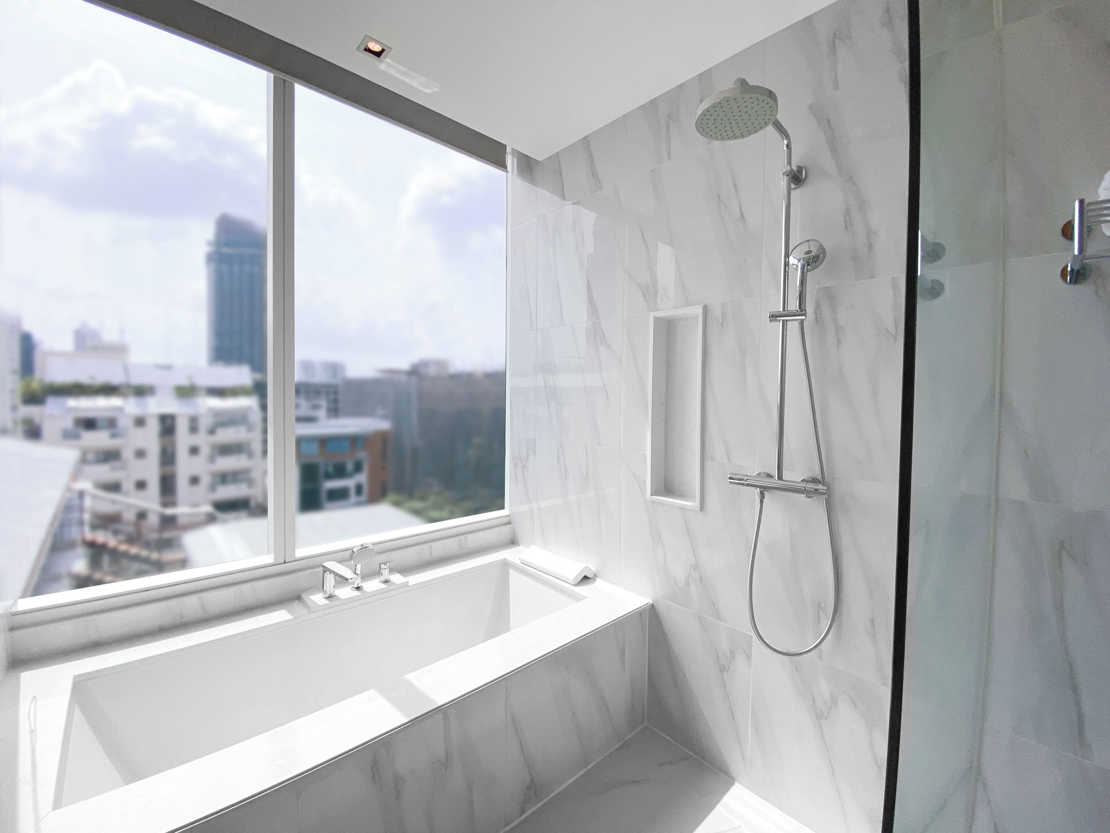 garden view two bedroom suite with terrace | deep-soaking bathtub